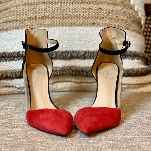 Zara Suede Color-block Sexy Heels - Picture 2 of 3